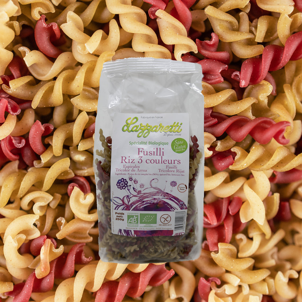 Fusilli di Riso 3 colori Gluten Free BIO IT BIO 009 FF89